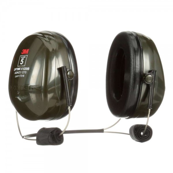 3M Peltor Optime II Nackenbügel-Kapselgehörschutz H520B, Grün, SNR 31 dB