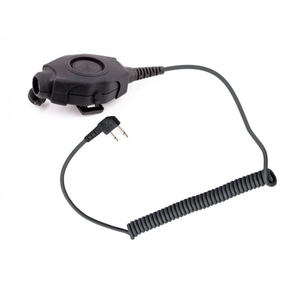 Tactical PTT für Midland &amp; ICOM Funkgeräte, gewinkelter L-Stecker, IP67