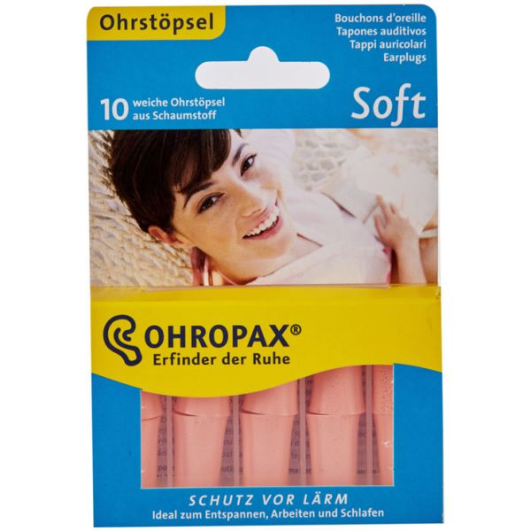 OHROPAX SOFT SCHAUMSTÖPSEL, 10 STÜCK, SNR 32 dB
