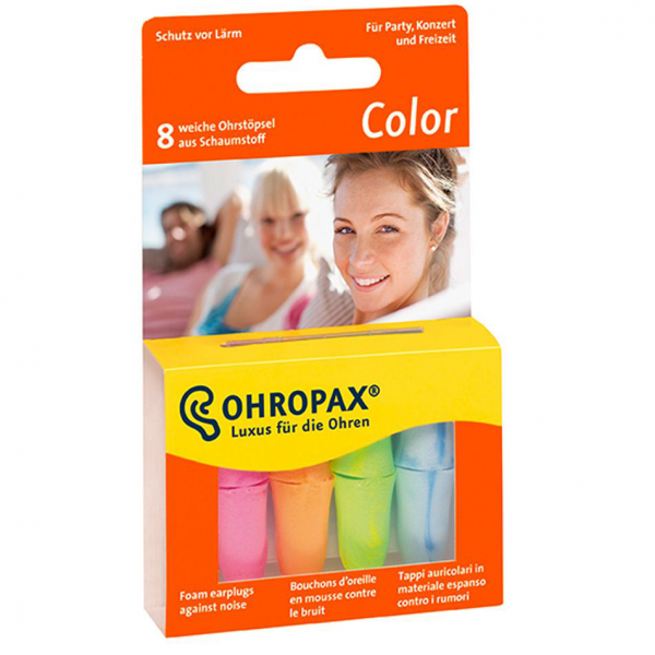 OHROPAX COLOR SCHAUMSTOFFSTÖPSEL, 8 STÜCK, SNR 35 dB
