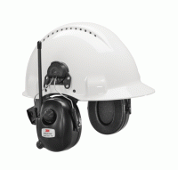 3M PELTOR Radio DAB+ FM Headset Gehörschutzkapsel zur Helmbefestigung (HRXD7P3E-01), schwarz, SNR 30