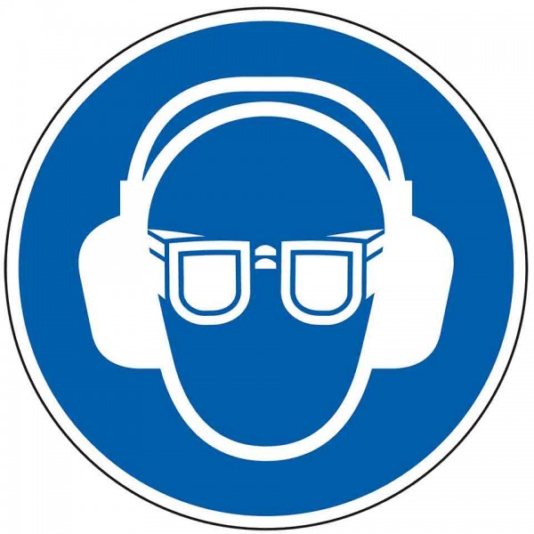 Gebotszeichen Augen- und Gehörschutz für GEBRA Midi SecuBox