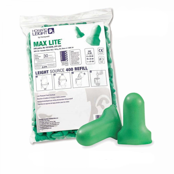 Max Lite - ohne Band, Nachfüllpackung 200 Paar für Leight Source 400, SNR 38 dB