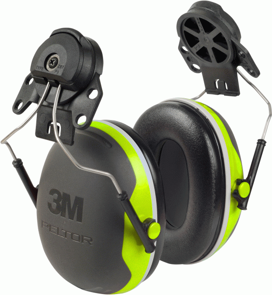 3M Peltor Kapselgehörschutz X4P3E zur Helmbefestigung, neongelb, SNR 32dB