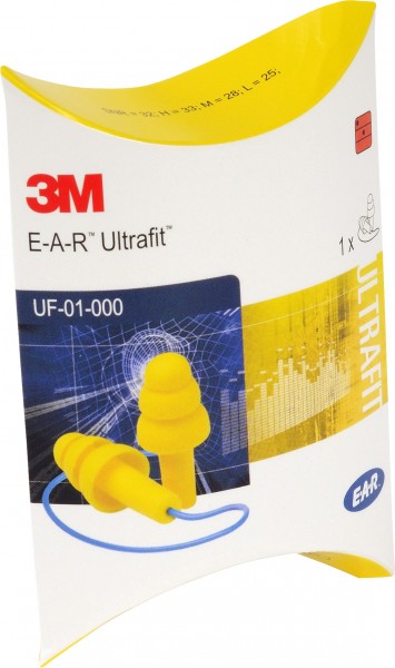 3M E-A-R Ultrafit, mit Kordel, 50 Paar, SNR 29 dB