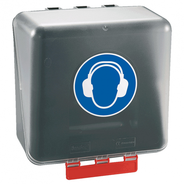 Aufbewahrungsbox GEBRA SECUBOX MIDI Gehörschutz transparent
