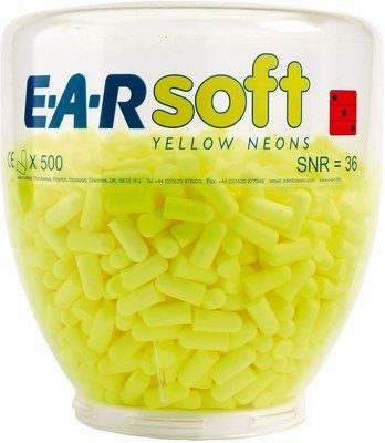 3M E-A-R Soft Yellow Neon Gehörschutzstöpsel PD01002, (Refill Aufsatz für One-Touch Spender), SNR=34