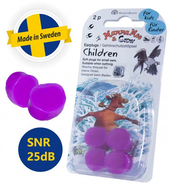 Swedsafe Silicone Children, Plug MEP1S, Lila, Grösse S, 2 Paar, SNR 25dB
