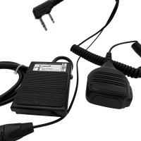 Fusspedal mit Handmonophone (für Maschinist mit Handfunk Kenwood 2 Pin)