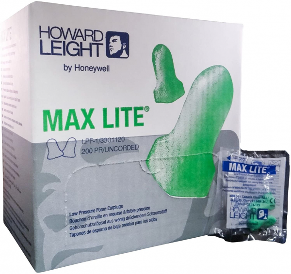 Howard Leight &quot;MAX LITE&quot; Gehörschutzstöpsel, Box à 200 Paar, SNR 38dB